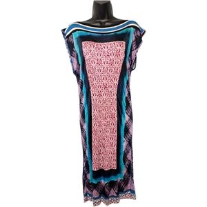 Jean Paul Gaultier Soleil Vintage Knit Collar Liquid Jersey Dress